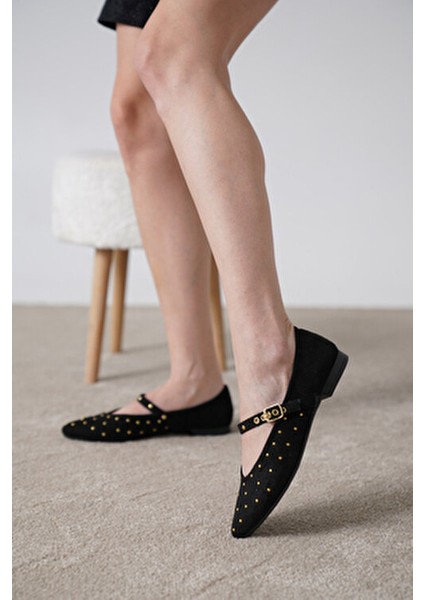 Rubi Kadın Sivri Burun Troklu Günlük Babet