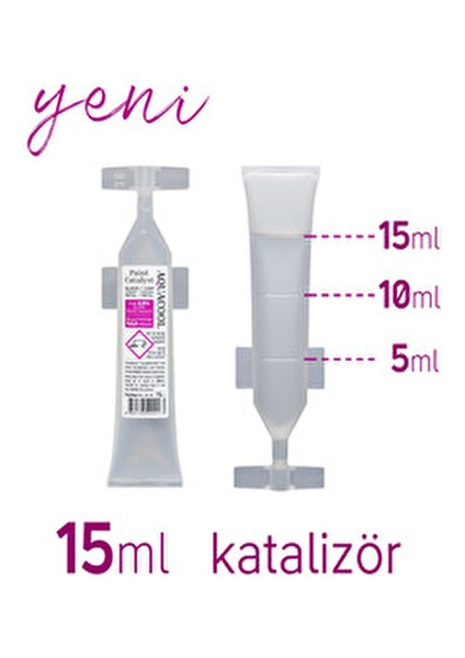 Aquacool Katalizör Suya Dayanıklılık Sağlayan 15 ml Şeffaf Cam Fayans Metal İçin