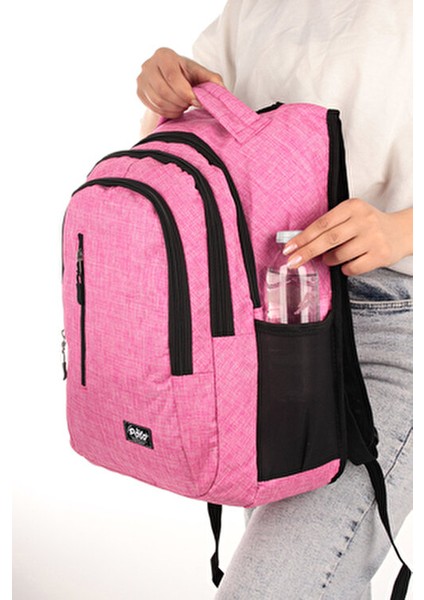 My Polo 8870 Yarasa Model Okul Çantası Sırt Çantası Ortopedik Suya Dayanıklı Pembe indirimleri