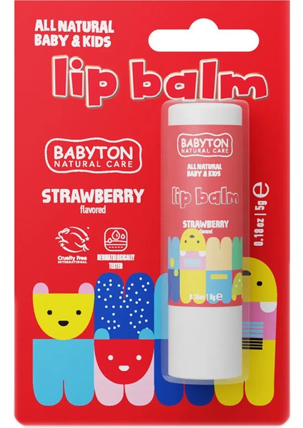 Babyton Bebek ve Çocuklar Için Doğal Dudak Koruyucu Balm Çilek