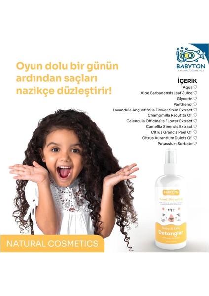 Babyton Bebek ve Çocuklar Için Kolay Tarama Saç Spreyi 200 ml fırsatları