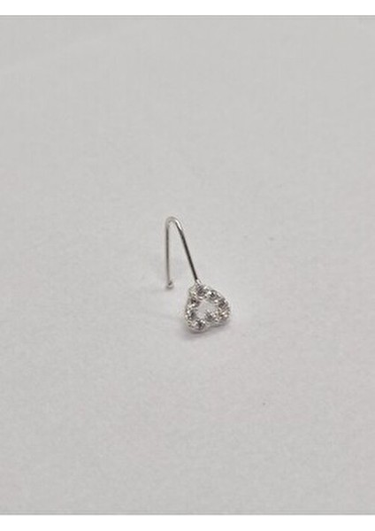 925 Ayar Gümüş Zirkon Taşlı Sıkıştırmalı Fake Deliksiz ''kalp'' Hızma modelleri