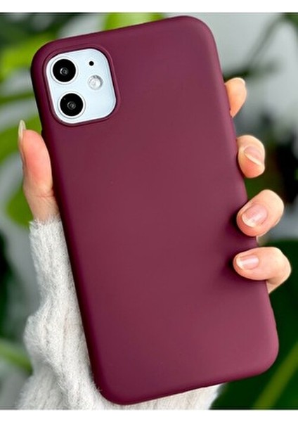 Iphone 11 Uyumlu Içi Kadife Leke Tutmaz Sıvı Silikon Lansman Kılıf