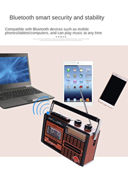 Fp 319BT Bluetooth Hoparlör Retro USB Kart Fm Radyo Kaset Teyp Çalar Playback Pilli Müzik Player fiyatları