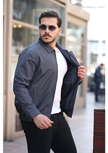 Erkek Su ve Rüzgar Geçirmez Oversize Rahat Kesim Bel Lastikli Astarlı Mevsimlik Mont fiyatları