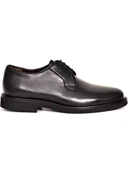 Hakiki Deri Siyah Klasik Erkek Ayakkabı Eva Taban Bağcıklı - Tuna 9437