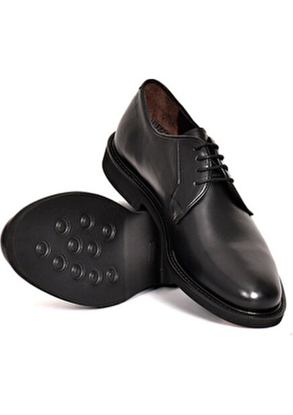 Hakiki Deri Siyah Klasik Erkek Ayakkabı Eva Taban Bağcıklı - Tuna 9437 fırsatları