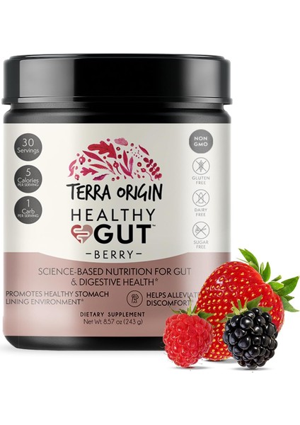 Healthy Gut Berry Pepzingı® Zinc Carnosine Copper L-Glutamine L-Alanyl-L-Glutamine N-Acetyl-D-Glucosamine Slippery Elm Bark Msm (Dgl) Licorice Stevia Quercetin Carnosine Aloe Vera