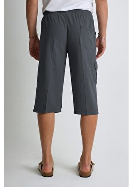 Erkek Kargo Cep %100 Pamuk Keten Görünümlü Kapri E207 fırsatları