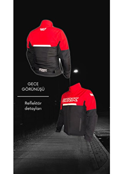 Peace Plus Korumalı Softshell Motosiklet Montu Kırmızı modelleri