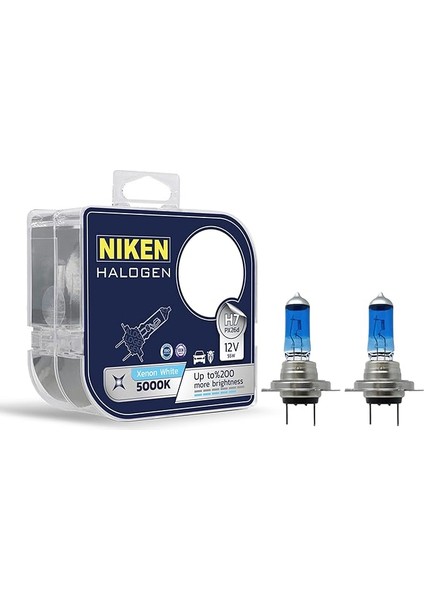 12V H7 55W Beyaz Işik Ampul 5000K (2 Adet)