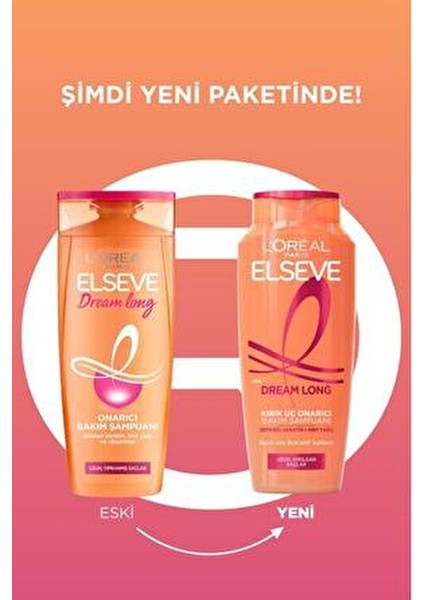 3lü Elseve Dream Long Kırık Uç Onarıcı Bakım Şampuanı 300 ml