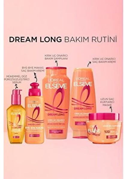 3lü Elseve Dream Long Kırık Uç Onarıcı Bakım Şampuanı 300 ml