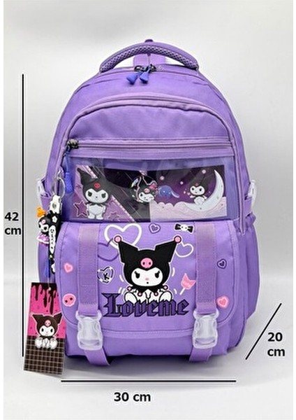 Kore Tarzı Aksesuarlı Termal Beslenmelik ve Kalemlikli Kız Çocuk Sırt Okul Çantası Seti fiyatları