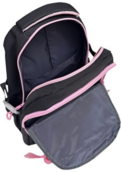 Kore Tarzı Aksesuarlı Termal Beslenmelik ve Kalemlikli Kız Çocuk Sırt Okul Çantası Seti