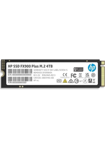 7F619AA FX900 4tb 7400MB/S - 6500MB/S Gen 4x4 Pcie Nvme M.2 2280 Pc-Ps5 SSD