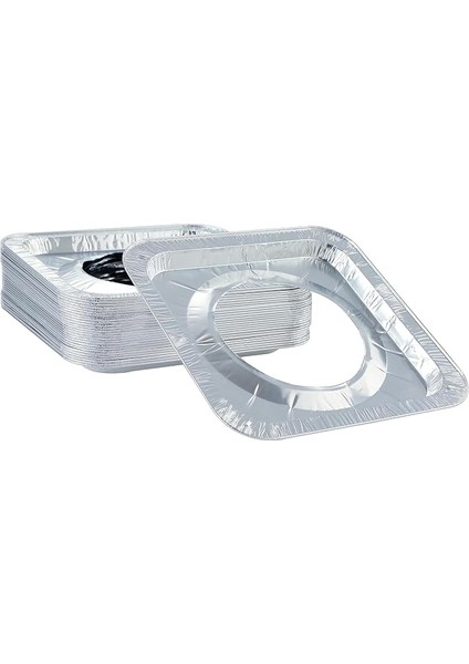 Kare Ocak Üstü Yağ Koruyucu Alüminyum Levha Ocak Kaplamaları, Alüminyum Folyo Kare Ocak Örtüleri, Ocak Koruyucuları, Ocak Üstü Alüminyum Levha 20,5 * 20,5 cm (10 Adet)