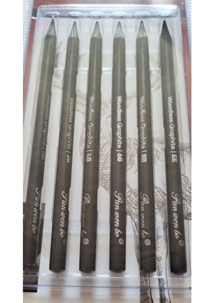 6'lı Odunsuz Kömür Kalemi Wood Free Graphite Sketch / Swm-6h Ağaçsız Eskiz Grafit Kalemi fiyatları