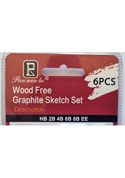 6'lı Odunsuz Kömür Kalemi Wood Free Graphite Sketch / Swm-6h Ağaçsız Eskiz Grafit Kalemi