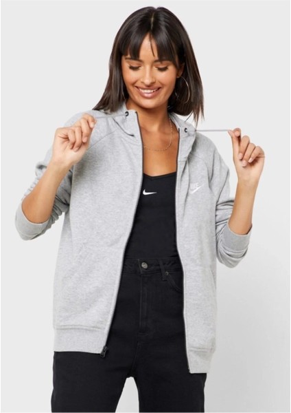 W Nsw Essential Fleece Kadın Gri Sweatshirt BV4122-063