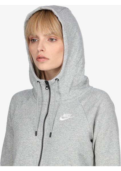 W Nsw Essential Fleece Kadın Gri Sweatshirt BV4122-063 indirimleri