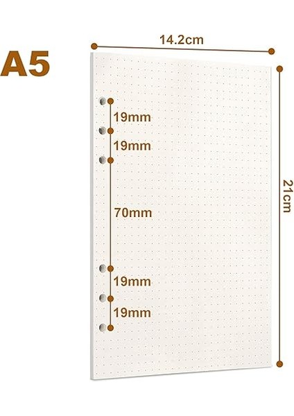 3 Paket A5 Noktalı Dolum Kağıdı, 135 Yaprak A5 Kağıt Boş Halkalı Defter Altlığı, 6 Delikli Yedek Parça, Not Kağıdı, A5 Yedek Kağıt, A5 Not Defteri, Eskiz, Eklentiler, Günlük, Boyama fiyatları