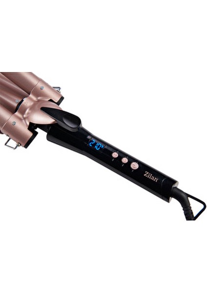 ZLN9198 3'lü Seramik Saç Maşası | Su Dalgası 3X25MM | Saç Şekillendirici | 5 Seviye Isı Ayarı LED indirimleri