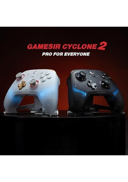 Cyclone 2 Wireless Controller - 1000hz Polling Rate, Tmr Joysticks, Hall/micro 2-In-1 Triggers For Pc/switch/switch 2/android/ios, Pc Gaming Controller With Charging Dock (Black) fiyatları