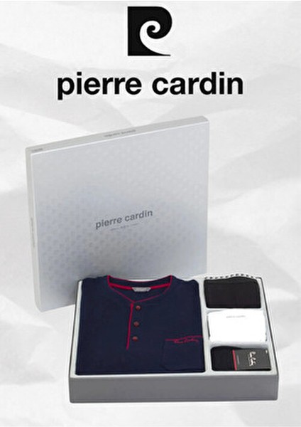 Erkek 5 Parça Damat Çeyiz Seti Atlet & Boxer Pijama Takımı Çorap L1.PC.0042.0A.12.16