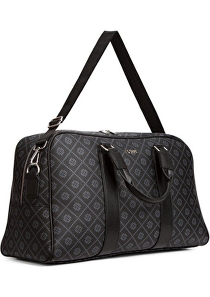 2002 Vegan Deri Valiz El Valizi Bavul Tatil Seyahat Hastahane Çantası Baskılı Siyah fiyatları