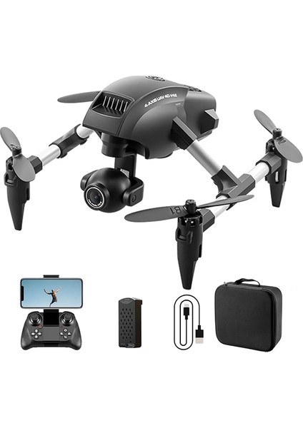 Mini Kameralı Başlangıç Drone Uzaktan Kumandalı Uygulama Kontrollü 72P Hd Takla Atan Şarjlı Drone