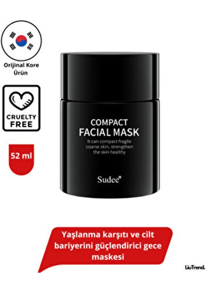 Compact Facial Mask 52 ml Cilt bariyerini destekleyen yenileyici gece maskesi
