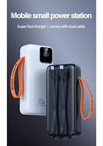 30.000 Mah Powerbank Yeni Nesil Kendinden Kablolu 22.5 W Ultra Hizli ve Güçlü Pd Qc 3.0 modelleri