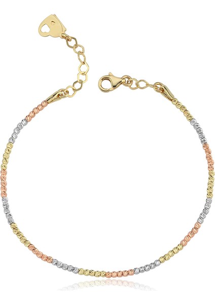 Dorika 3 Renk 14 Ayar Altın Kadın Bileklik