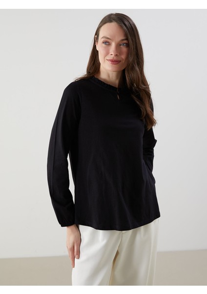 Yeni Sezon Dik Yaka Kadın Tişört