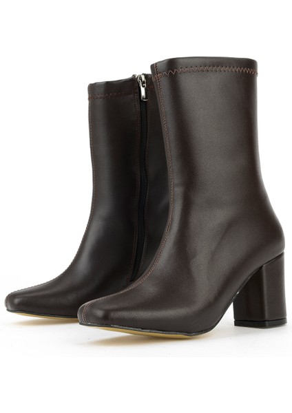 , Kadın Topuklu Bot 1531044Z4007 Kahve indirimleri