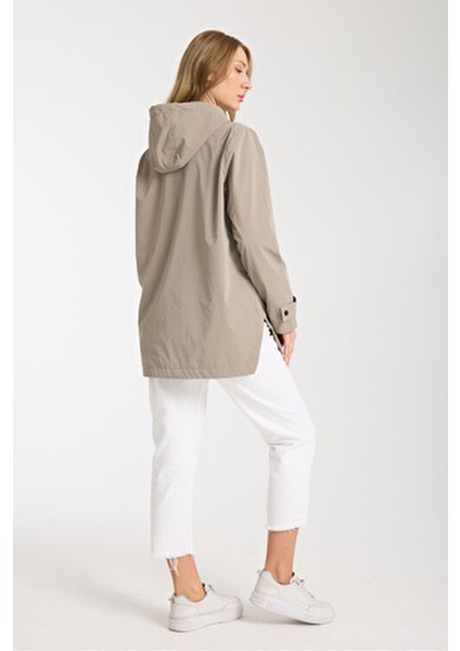 Kadın Rahat Kesim Kapüşonlu Trençkot fırsatları