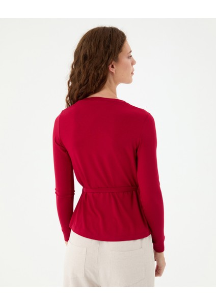 Vişne Anvelop Bağlamalı Bluz fiyatları