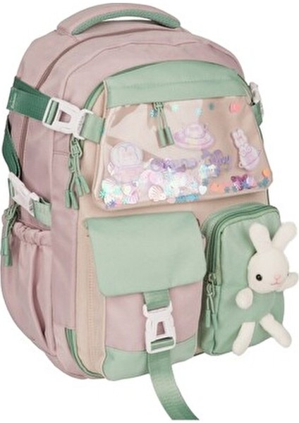 RLX-1461-1462 Kız Çocuk Ilk Okul Çantası Sırt Çantası Gülkurusu