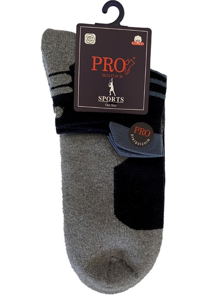 14015 Dukha Havlu Erkek Patik Çorabı Gri 41-44