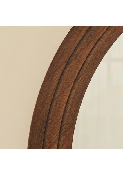 Ekstra Büyük Tam Boy Kemerli Koyu Ahşap Ayna 200CM x 100CM fırsatları