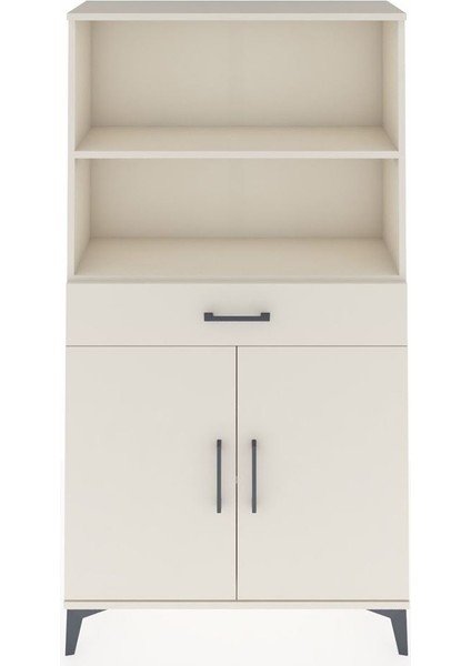 Arges Dolap 3 Raflı Tek Çekmeceli 2 Kapaklı 88X30X163 Aytaşı-Aytaşı