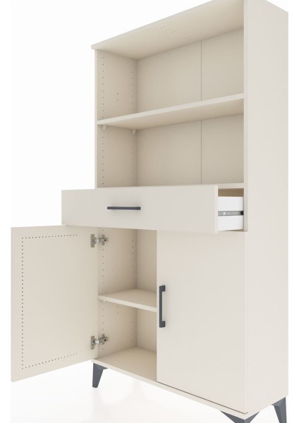Arges Dolap 3 Raflı Tek Çekmeceli 2 Kapaklı 88X30X163 Aytaşı-Aytaşı indirimleri