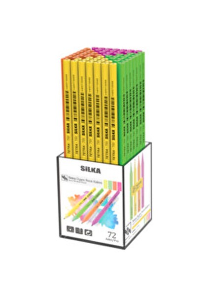 Art.39 Neon Pastel Kurşun Kalem 4 Adet Canlı Renkler ile Eğlenceli Yazım