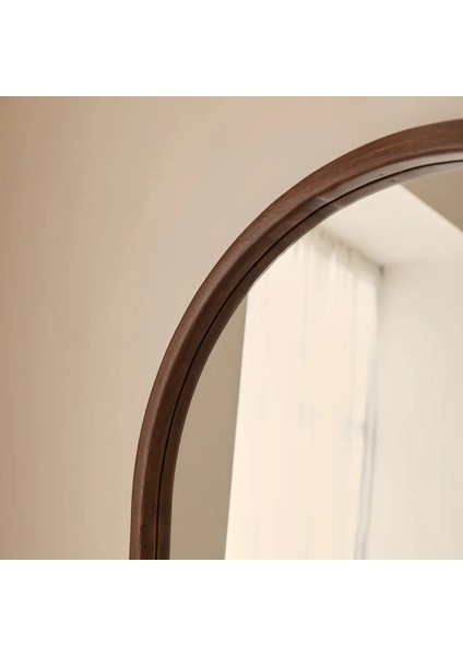 Koyu Ahşap Tam Boy Kemerli Ahşap Boy Aynası 160CM x 60CM indirimleri