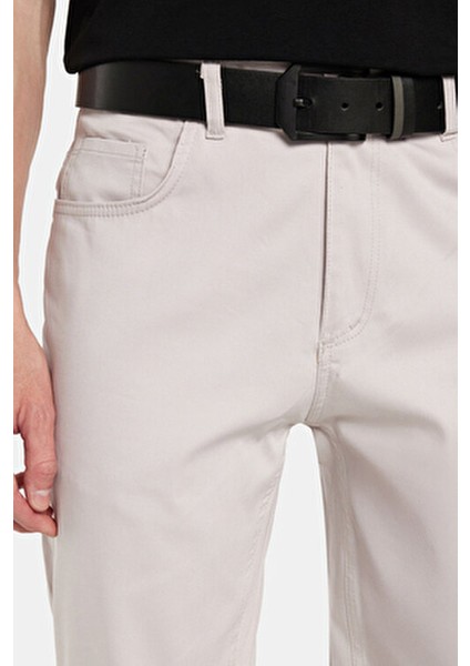 Erkek Regular Fit Rahat Kesim Kanvas Kırık Beyaz Pantolon fiyatları