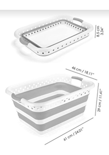 Katlanabilir Silikon Çamaşır Sepeti 40 lt Büyük Boy Portatif Plastik Malzeme ile fırsatları