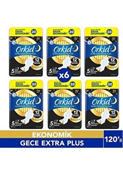Ultra Extra 4'lü Gece Extra Plus 20'li X6 Adet