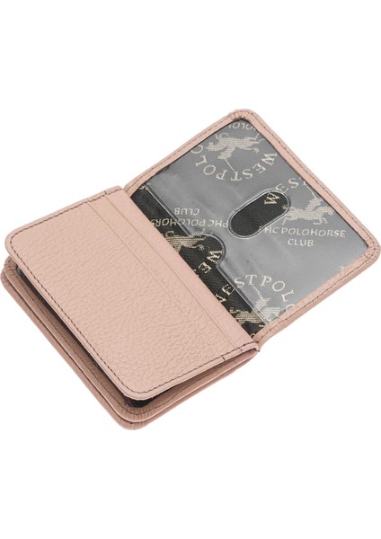 Hakiki Deri Bol Kart Bölmeli Unisex Kartlık - Pudra indirimleri
