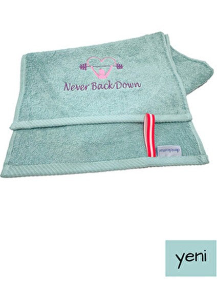 Nakışlı Sporcu Havlusu Pamuklu, Anti Bakteriyel, Ter Emici Fitness Plates Boks Tenis Spor Havlusu